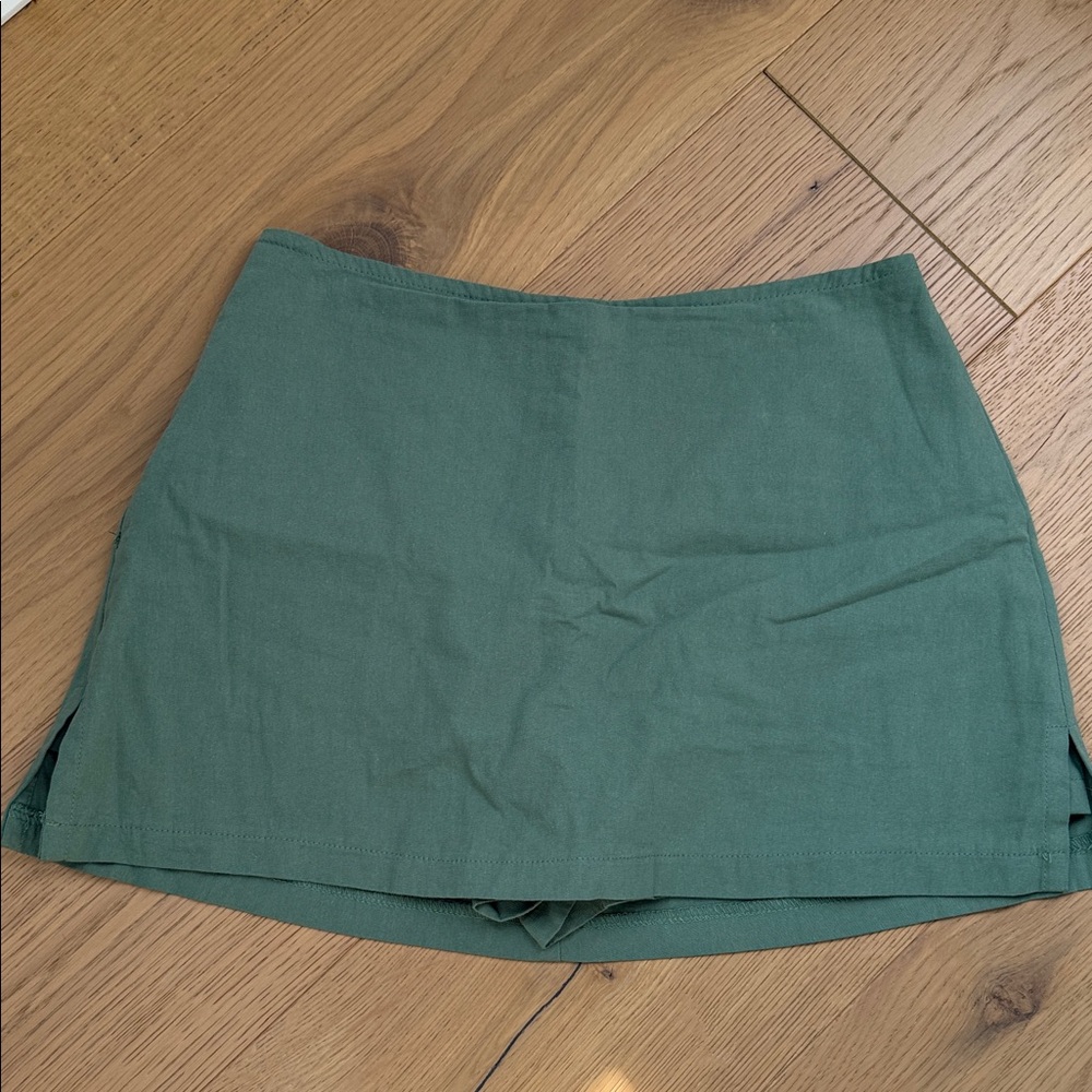 Princess Polly Green Skort with Side Slits